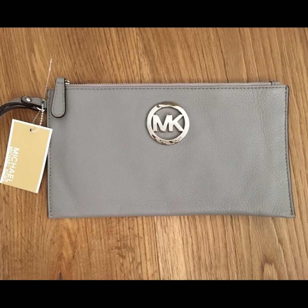 Michael Kors wristlet clutch, genuine leather